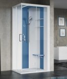 Novellini Skill 2A kabina z hydromasażem prawa błękitna 100x80 SKIA109DM1F-1AN0