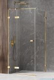 New Trendy Avexa Gold Shine kabina kwadratowa 90x90x200 cm przejrzyste lewa EXK-1660