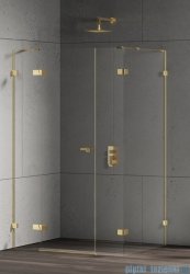 New Trendy Eventa Gold Shine kabina prysznicowa prostokątna 110x100x200 cm lewa przejrzyste Złoty połysk EXK-4786