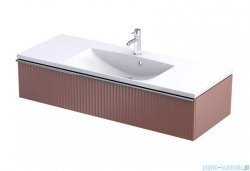 Oristo Etna Konsola podumywalkowa wisząca Ryflowana 120x45x25 ceglany mat OR52-SD1S-120-19R