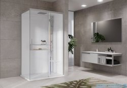 Novellini Glax 2 2.0 kabina z hydromasażem hydro plus 120x80 prawa srebrna G222P129DM1L-1BB