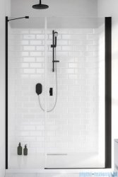 Radaway Nes 8 Black Dws I drzwi wnękowe 120cm W1 prawe czarny mat szkło przejrzyste 10078120-54-01R/10078111-01-01