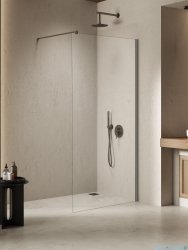 New Trendy Nesta Gunmetal Brushed kabina Walk-In 120x200 cm grafit szczotkowany K-1759