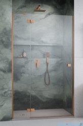 Radaway Essenza 8 Brushed Copper Dwj drzwi wnękowe 130cm lewe szczotkowana miedź/szkło przejrzyste 10480812-01-01L/10460437-93-01L