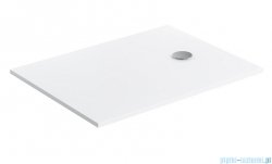 Omnires AQUAPURE M+ konglomeratowy brodzik prysznicowy antypoślizgowy 80x120 biały mat AQUAPURE80-120BM
