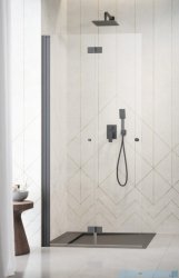 Radaway Nes 6 Brushed GunMetal KDD B kabina walk-in 100cm lewa szczotkowany grafit szkło przejrzyste 10024100-92-01L