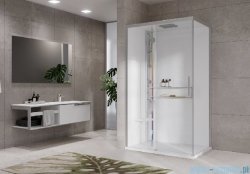 Novellini Glax 2 2.0 kabina masażowo-parowa 120x90 lewa srebrna G222P290ST5-1BB