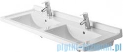 Duravit Starck 3 umywalka podwójna z przelewem z trzema otworami na baterie 1300x485 mm 033213 00 30