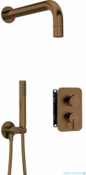Deante SILIA Zestaw prysznicowy podtynkowy z BOXem mieszaczowym z główką natryskową brąz szczotkowany BXYZCQSM