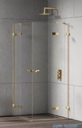 New Trendy Eventa Gold Shine kabina prysznicowa prostokątna 100x120x200 cm przejrzyste Złoty połysk EXK-4763