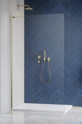 Radaway Modo SL II Brushed Gold kabina Walk-in 105x200 lewa szczotkowane złoto 10319105-99-01L 