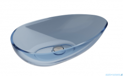 Besco Neya Blue Wave + syfon chrom umywalka nablatowa 60x35x15cm #UMN-60-BWC