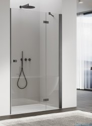 Ronal ANNEA AN13 Gunmetal szczotkowany Drzwi jednoczęściowe ze ścianką stałą w linii 90x200cm prawe grafit szczotkowany AN13D09002607