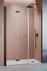 Radaway Nes Black DWSB drzwi wnękowe 120cm W3 lewe czarny mat szkło przejrzyste 10044750-54-01L/10045450-01-01