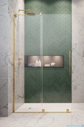 Radaway Furo Gold  SL kabina Walk-in 120x200cm lewa złoty połysk/szkło przejrzyste 10306638-09-01L/10110594-01-01