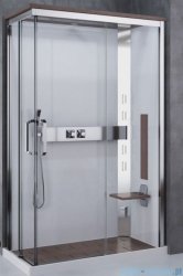 Novellini Nexis kabina prysznicowa z hydromasażem 120x80 prawa wood white NEXA120DT5-1KA