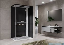 Novellini Glax 2 2.0 kabina z hydromasażem 120x80 prawa biała G222P129DM1-1UH