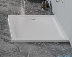 New Trendy Mild Satin Brodzik akrylowy prostokątny 140x90x4,5 cm biały mat B-0662