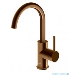 Kohlman Axel Brushed Copper bateria umywalkowa z obrotową wylewką miedź szczotkowana QB150ABC