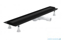 Schedpol Schedline Regular Line odpływ liniowy z maskownicą Plate Czarny Mat do zabudowy płytkami 60x8cm SOLPLC-60080