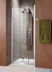 Radaway Eos DWB Drzwi wnękowe 80 lewe szkło przejrzyste + brodzik Delos C + syfon 37813-01-01NL