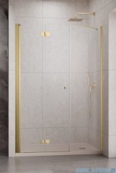 Radaway Nes Brushed Gold DWSB drzwi wnękowe 130cm W4 lewe złoto szczotkowane szkło przejrzyste 10044750-99-01L/10045550-01-01