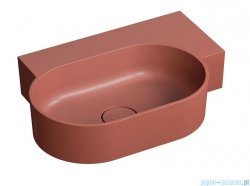 Omnires Ovo M+ umywalka nablatowa/wisząca prawa 55x38 cm  terracotta mat OVO555UWPTE