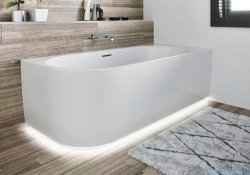 Riho Desire Corner LED wanna narożna z hydromasażem Sparkle Mood lewa 180x84cm B088004005