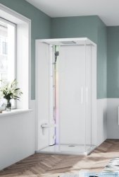 Novellini Glax 1 2.0 kabina z sauna parową 90x70 lewa biała G21A9070SM5-1U