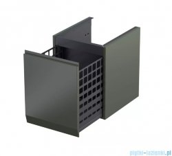 Oristo Brylant szafka niska z koszem 40x50x45cm oliwkowy mat OR36-SN1S-40-17-V3