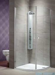 Radaway Eos PDD kabina prysznicowa 100x100 szkło intimato + brodzik Patmos A + syfon 37623-01-12N