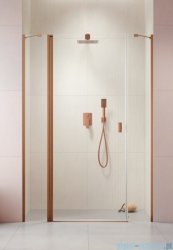 Radaway Nes Brushed Copper Dwjs drzwi wnękowe 130cm lewe szczotkowana miedź szkło przejrzyste 10038130-93-01L