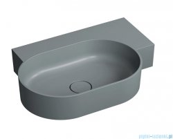 Omnires Ovo M+ umywalka nablatowa/wisząca prawa 66x44 cm ash grey mat OVO645UWPAG