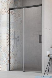 Radaway Idea Black 8 Dwj drzwi wnękowe 140cm lewe czarny mat/szkło przejrzyste 10330720-54-01L/10350653-01-01