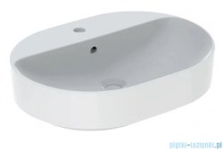 Geberit VariForm Umywalka owalna z półką, z przelewem 60x45cm KeraTect 500.777.00.2