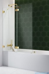 Radaway Essenza Pro Gold Pnd II parawan nawannowy 120cm Lewy złoty połysk/szkło przejrzyste  10102120-09-01L