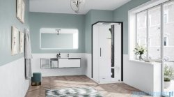 Novellini Glax 1 2.0 kabina z sauną parową 80x80 prawa czarna G21GF80DT5-1HH