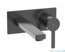 Roca Naia bateria umywalkowa podtynkowa ścienna Brushed Titanium Black EVERLUX-PVD  A5A3596NM0