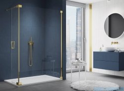 SanSwiss Cadura Gold Line kabina Walk in 120cm prawa ze ścianką ruchomą  CADUOD1201207