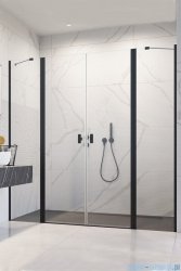 Radaway Nes Black Dwd II drzwi wnękowe 190cm W1 czarny mat/szkło przejrzyste 10037103-54-01/10041087-54-01