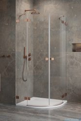 Radaway Essenza Pro Brushed Copper Pdd kabina 100x90cm szczotkowana miedź 10095100-93-01L/10095090-93-01R