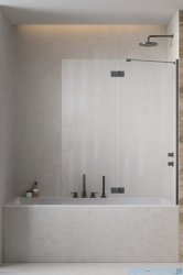 Radaway Essenza Brushed GunMetal PND II parawan nawannowy 110cm prawy szczotkowany grafit/przejrzyste 110002110-92-01R