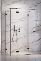 Radaway Essenza Pro Black Kdj+S kabina 80x120x80cm lewa czarny mat/szkło przejrzyste 10097312-54-01L/10098080-01-01/10098080-01-01