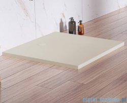 New Trendy Nex Shade brodzik konglomeratowy z strukturą kwadratowy 90x90x3.5 cm beżowy B-0485