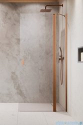Radaway Nes KDD II Brushed Copper kabina walk-in 80cm prawa szczotkowana miedź szkło przejrzyste 10031080-93-01R