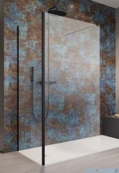 Radaway Modo New Black IV kabina Walk-in 120x80 czarny mat/szkło przejrzyste 389624-54-01/389084-54-01