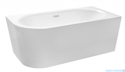 Besco Avita A-line 170x75cm wanna wolnostojąca przyścienna prawa akrylowa + syfon klik-klak gun metal grafit z przelewem slim #WAA-170APGS