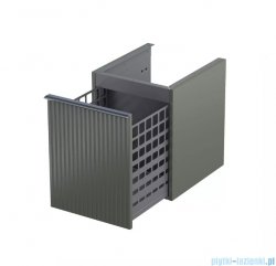 Oristo Etna szafka niska z koszem Ryflowana 40x50x45cm Oliwkowy Mat OR52-SN1S-40-17R