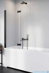 Radaway Nes 8 Black Pnd I parawan nawannowy 130cm lewy czarny mat/szkło przejrzyste 10060130-54-01L