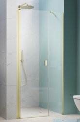Radaway Nes Brushed Light Gold Dws Drzwi wnękowe 110cm lewe szczotkowane jasne złoto szkło przejrzyste 10028110-98-01L